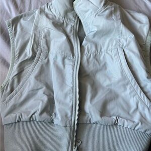 Women's Light Gray Sleeveless Jacket